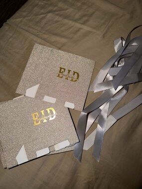 Brand new Eid Mubarak small Eid favor boxes decorations with ribbons total of 8